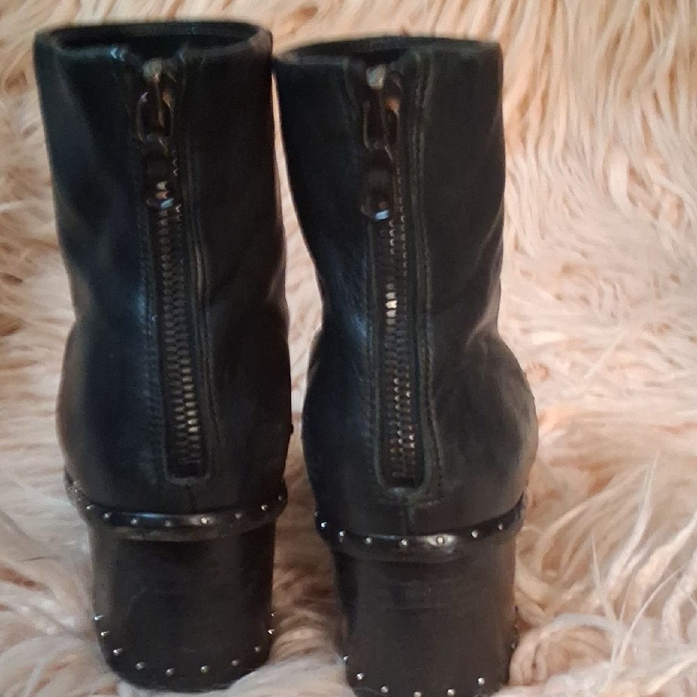 RAG & BONE Black Studded Ankle Boots SIZE 38 (7 1/2-8) - Picture 5 of 11